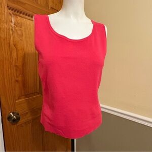 Talbots Set of Two Chic Fuchsia Sleeveless Tank/Cardigan
